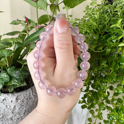 Purple Madagascar Rose Quartz Beaded Bracelet 10MM ★WYSIWYG★