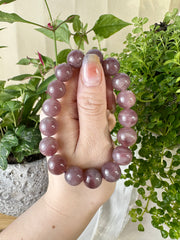 Purple Mozambique Rose Quartz Beaded Bracelet 12MM ★WYSIWYG★
