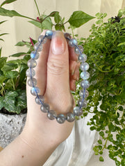 Grey Moonstone Beaded Bracelet 8MM ★WYSIWYG★