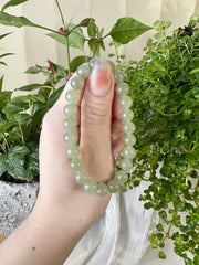 Hetian Jade (Greenish Grey) Beaded Bracelet 8MM ★WYSIWYG★