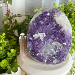Amethyst Geode (With Calcite) Large Stand Up ★WYSIWYG★