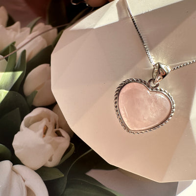 S925 Rose Quartz Necklace Adjustable Chain Length ★WYSIWYG★