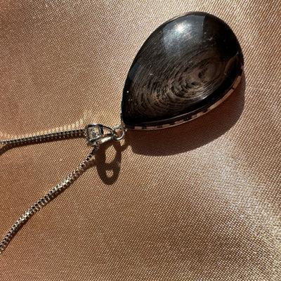 S925 Hypersthene (Golden Luck Stone) Necklace Adjustable Chain Length ★WYSIWYG★
