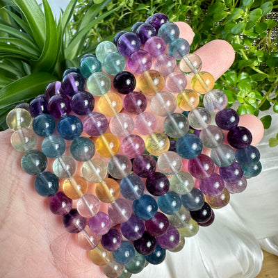 Fluorite (Icy Candy Box) Beaded Bracelet 8 - 9+MM ★Special★