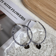 S925 Iolite (Dichroite) Beaded Bracelet 3.5 MM ★Engravable★ Perfect for Insight and Exploration