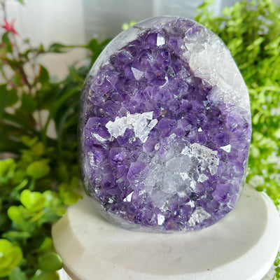 Amethyst Geode (With Calcite) Large Stand Up ★WYSIWYG★