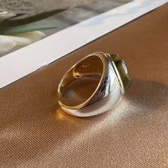 S925 Tiger Eye Ring Open-End Ring