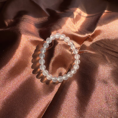 Mozambique Rose Quartz (Star Light) Beaded Bracelet 8.5MM ★WYSIWYG★