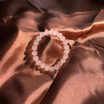 Mozambique Rose Quartz Beaded Bracelet 8MM ★WYSIWYG★
