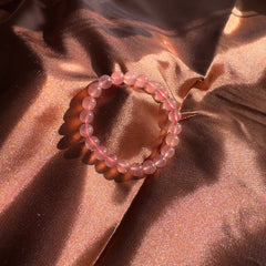 Strawberry Quartz (Pink) Beaded Bracelet 8MM ★Special★