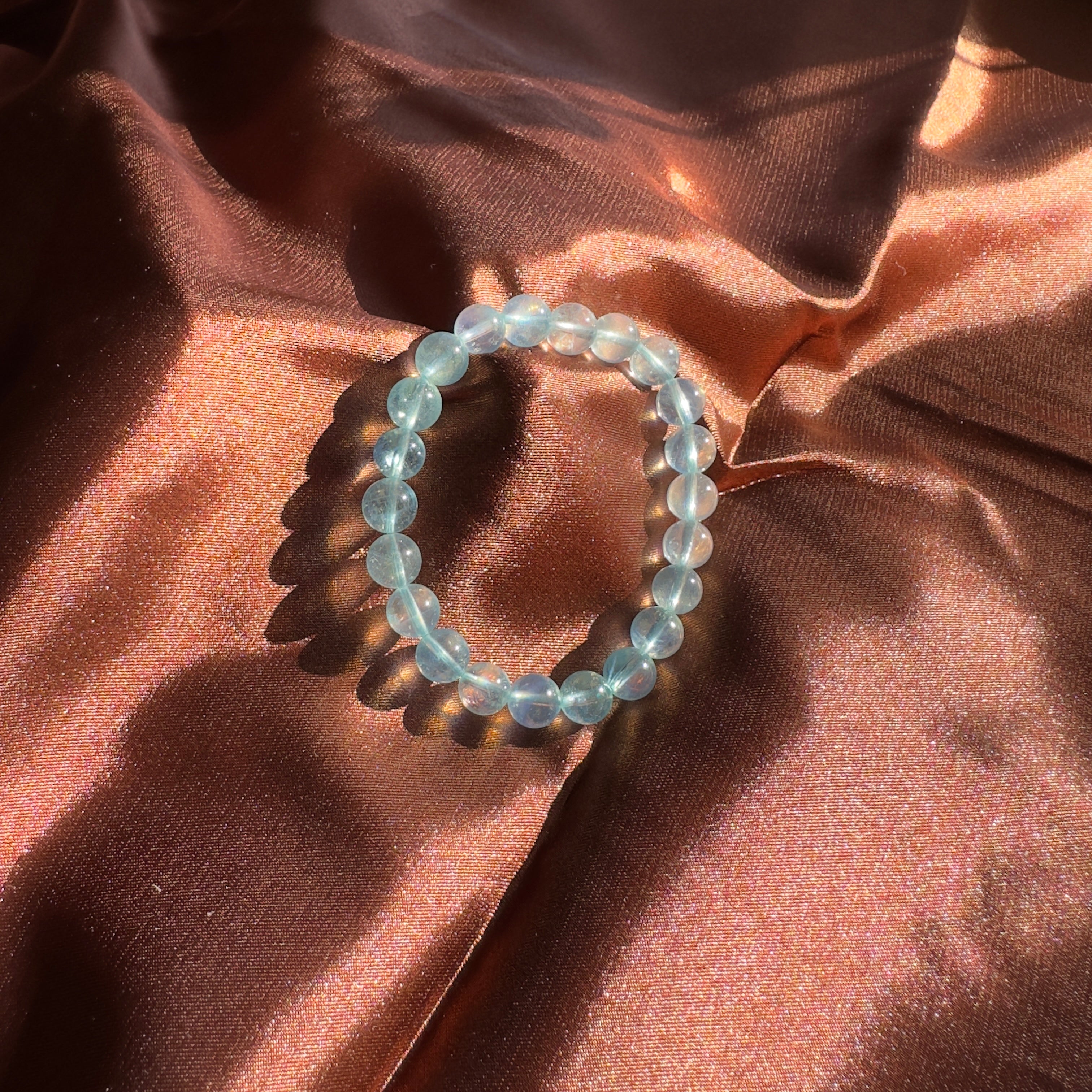 Aquamarine (Blue Mint) Beaded Bracelet 8.3MM ★WYSIWYG★