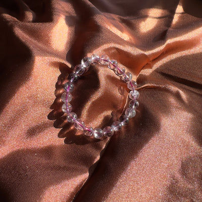 Amethyst (Clear) Beaded Bracelet 8MM ★WYSIWYG★