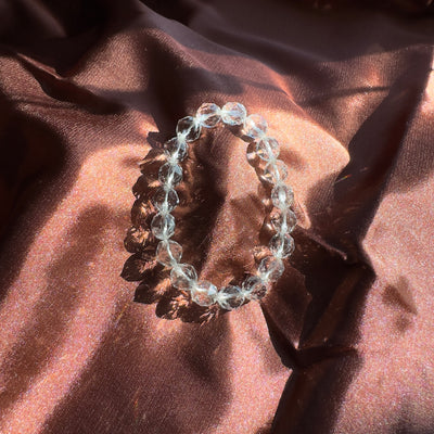 Clear Quartz (Diamond Cubes) Beaded Bracelet 9MM ★WYSIWYG★