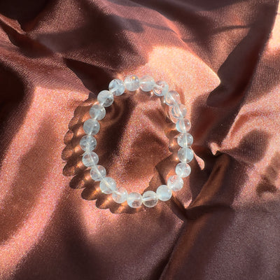 Clear Quartz (Blue Needle) Beaded Bracelet 8MM ★WYSIWYG★