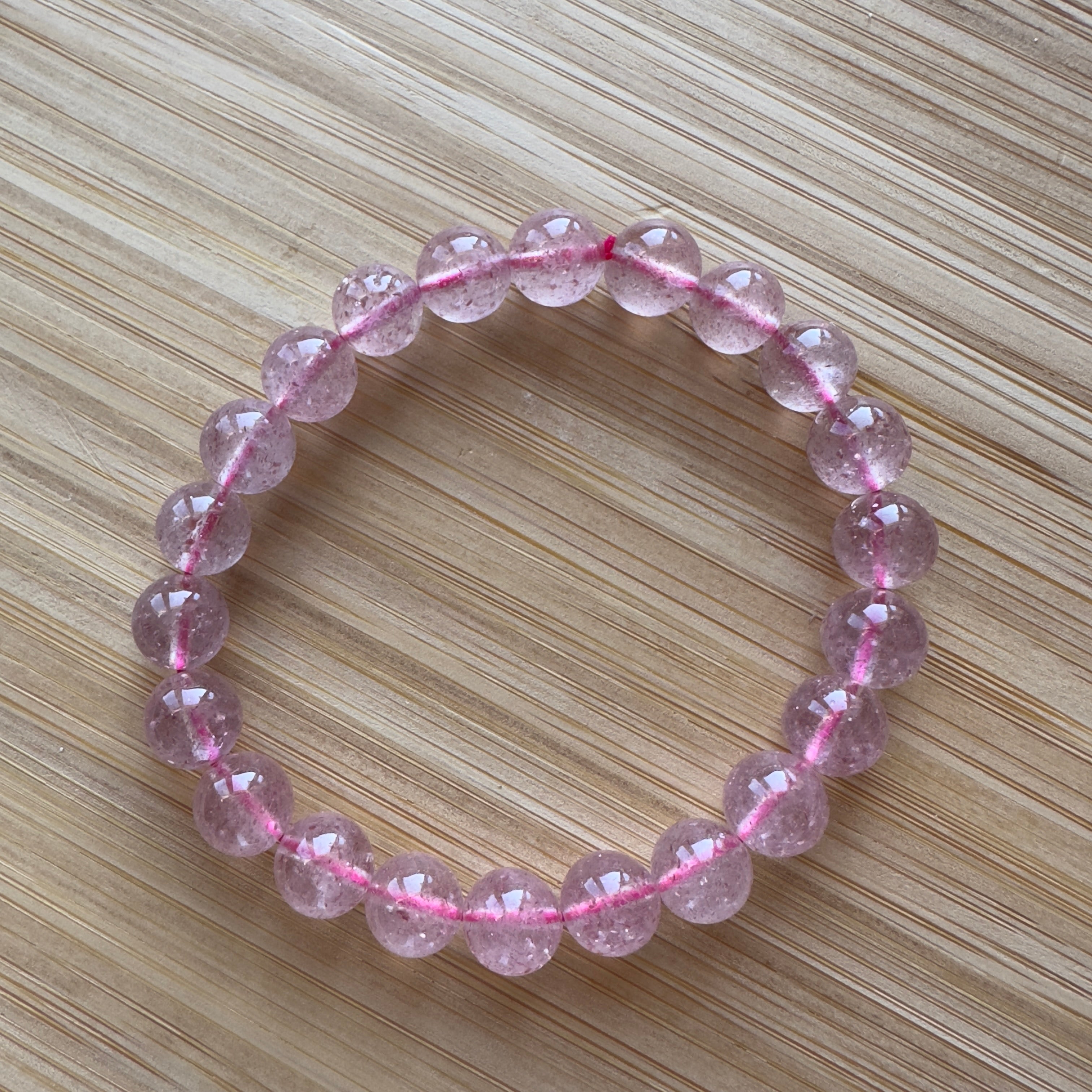 Strawberry Quartz Beaded Bracelet 8.5MM ★Special★