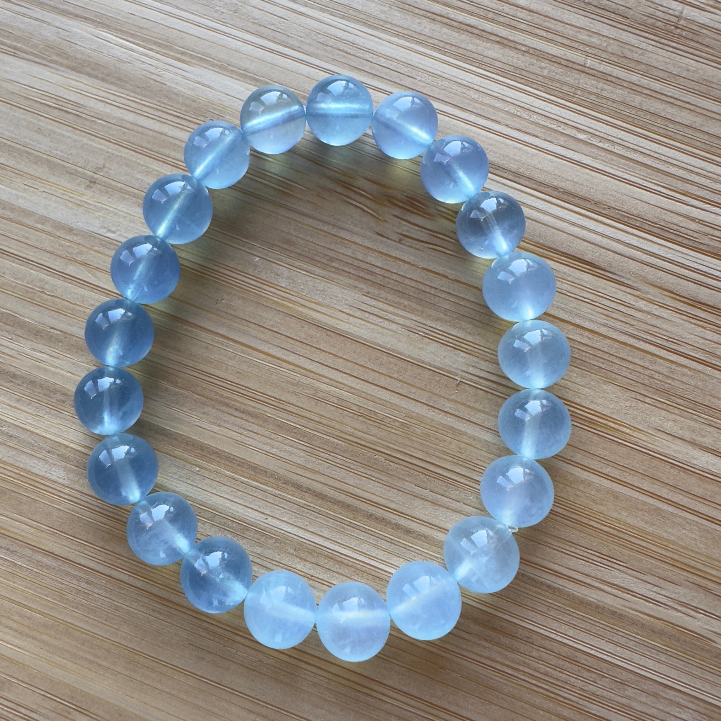 Aquamarine (Gradient Color) Beaded Bracelet 9MM ★WYSIWYG★